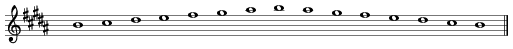 B-major scale