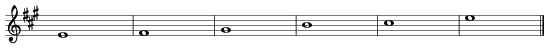E-major-pentatonic scale