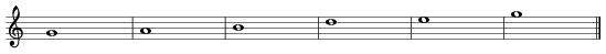G-major-pentatonic scale